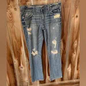 Abercrombie and fetch crop jeans size 6, waist, 28